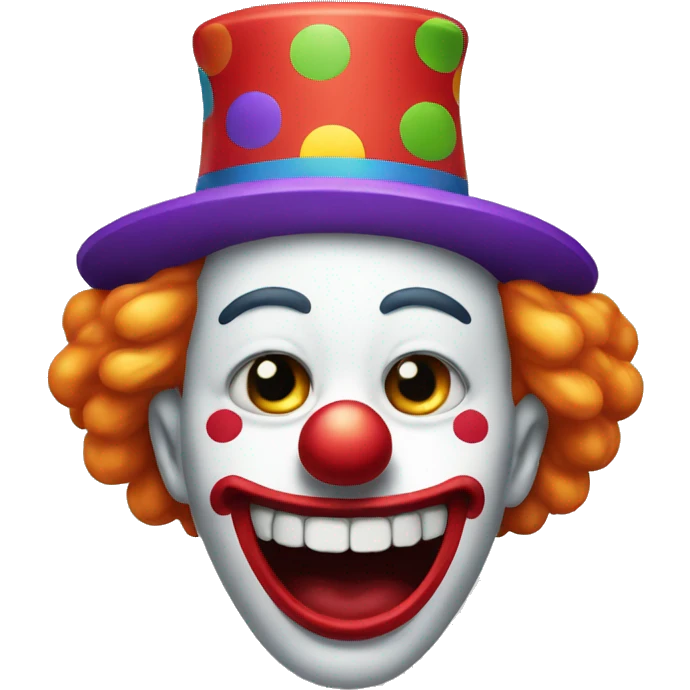 Clown with cry face emoji