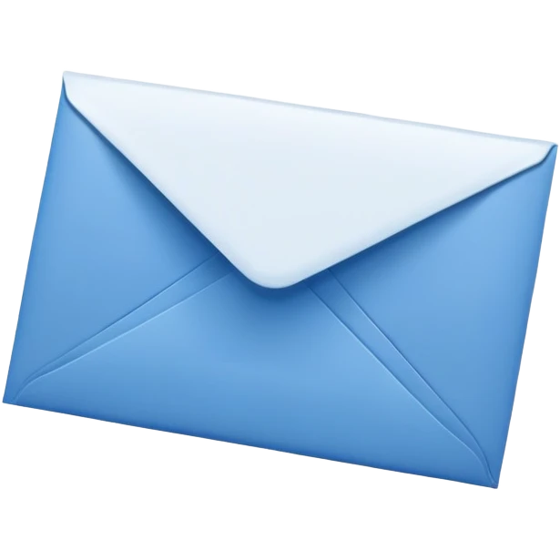 a white postcard in a blue mailing envelope emoji