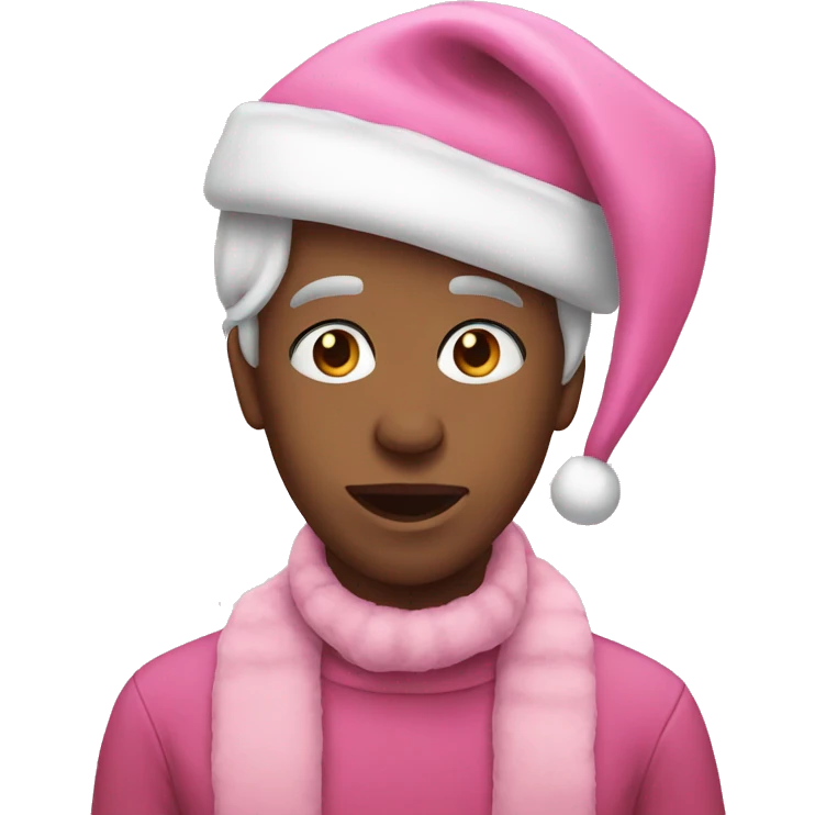 Pink christmas emoji