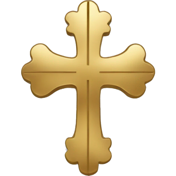 Thin gold cross emoji
