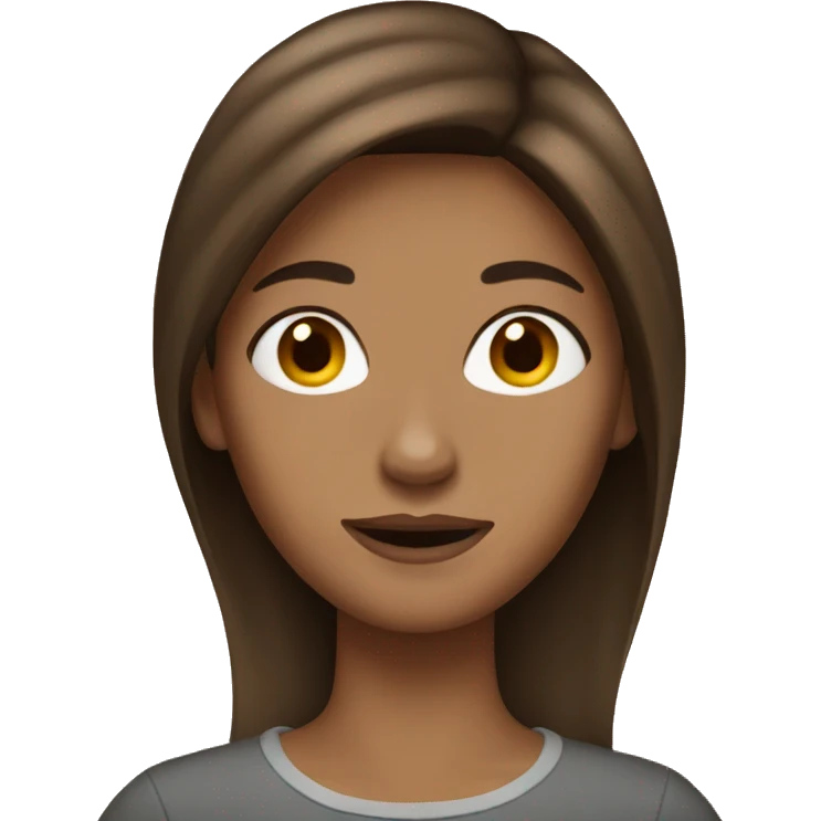 Woman with brown hair emoji