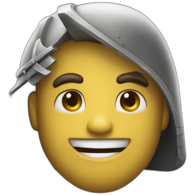 the knight smiles broadly emoji