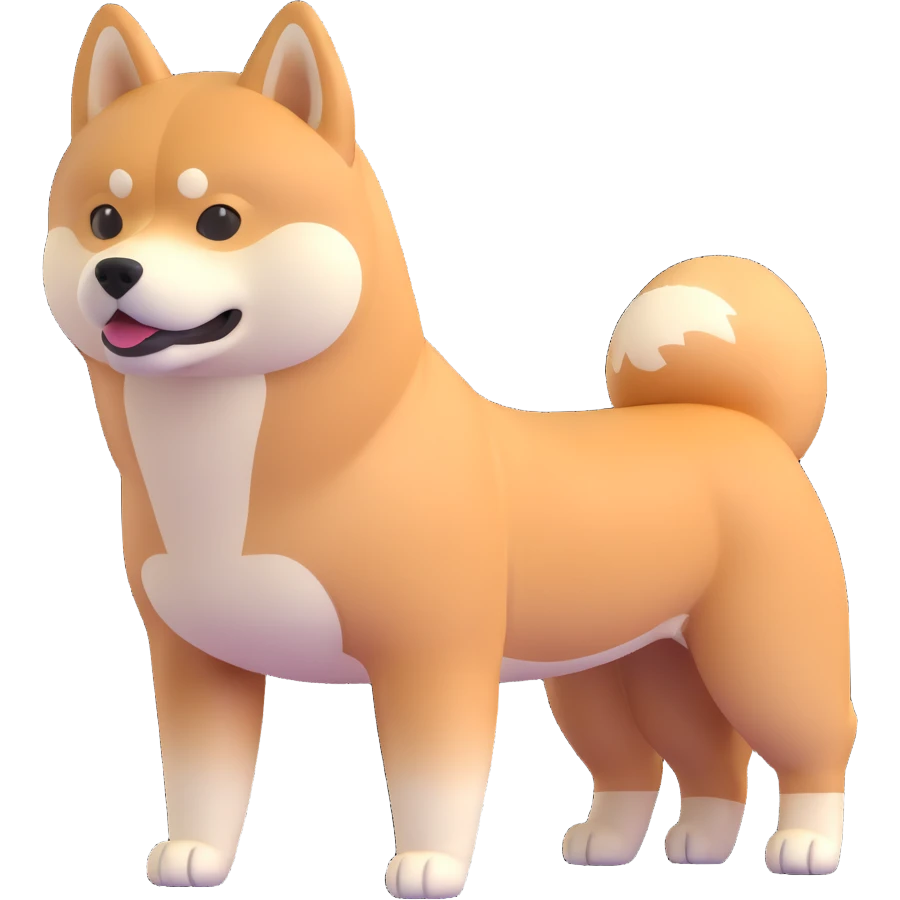 shiba inu with muscles emoji