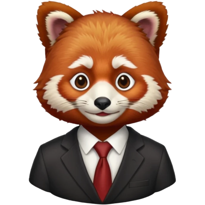 red panda with lawyer hair emoji