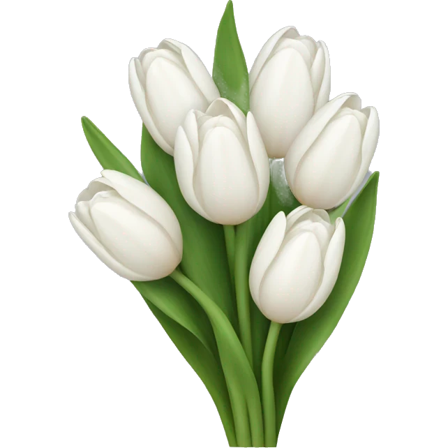 white tulip bouquet  emoji