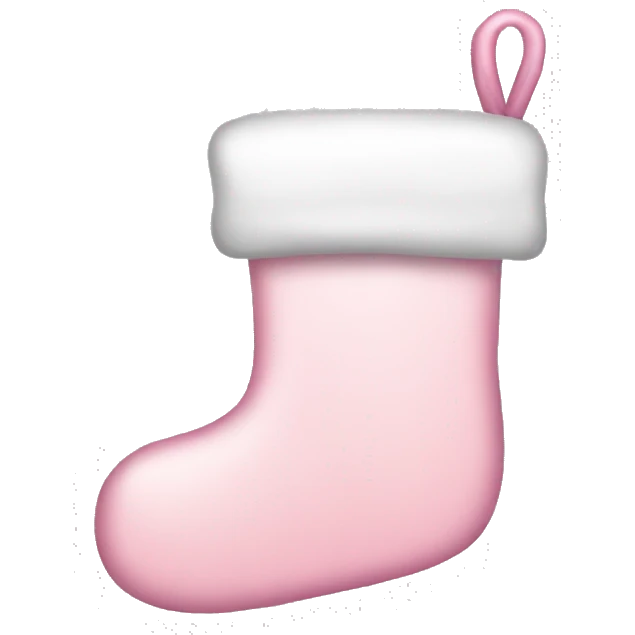  light pink Christmas stocking emoji
