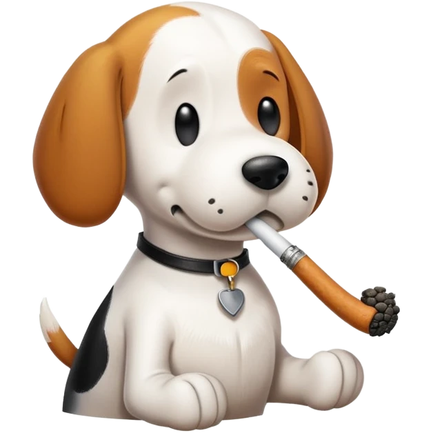 Snoopy smoking  emoji