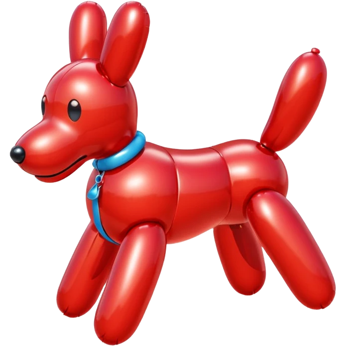 balloon dog, simple, bright, playful emoji