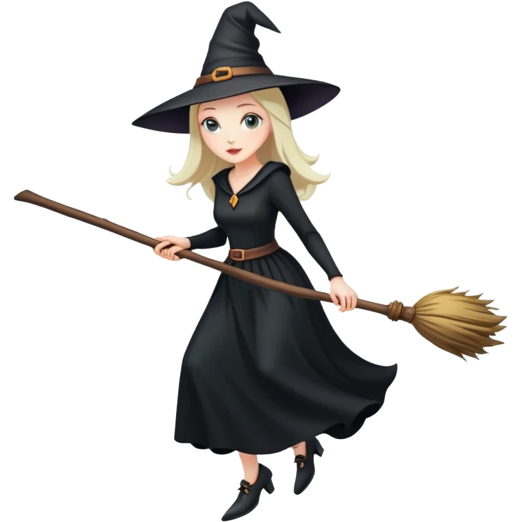 witch on a broom emoji