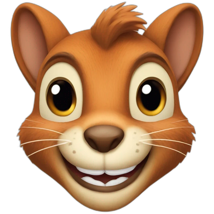 big squirrel face with a big smile emoji