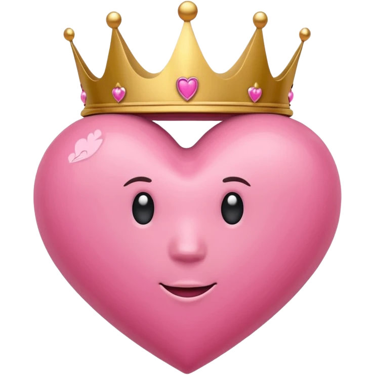 appls defeault pink heart with a crown emoji