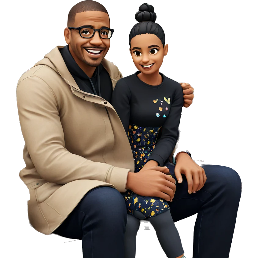 smiling couple on a bench emoji