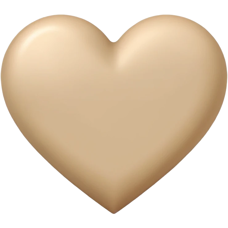 Beige heart ￼ emoji