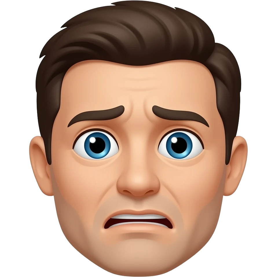 Anxious worried to the extreme face emoji