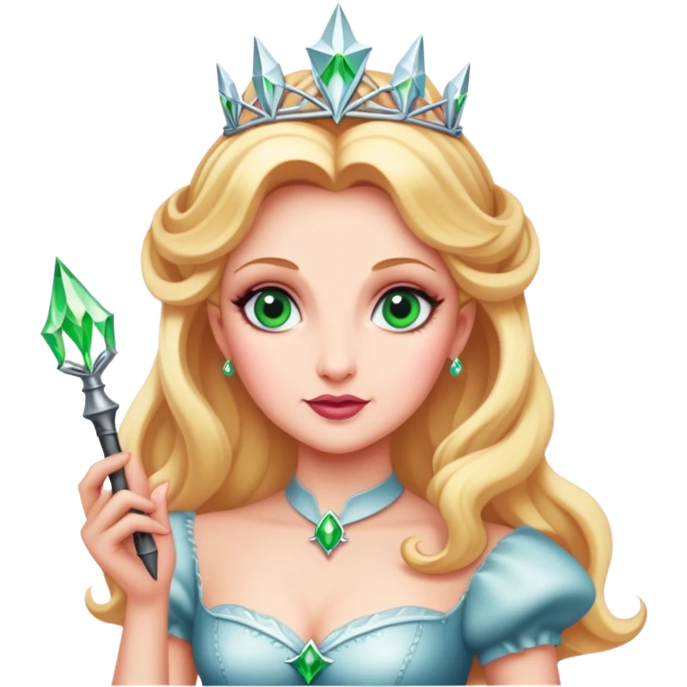 Glinda from Wicked with a wand emoji