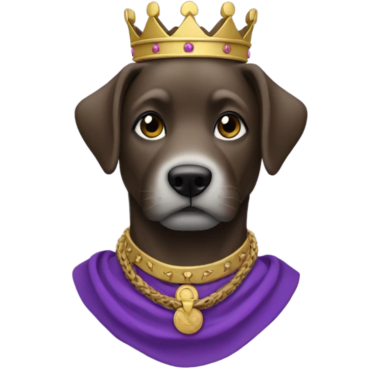 Female king corso with purple collar  emoji