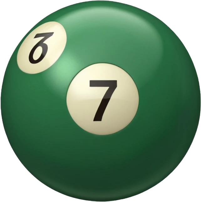 green billiard ball 7 number  emoji