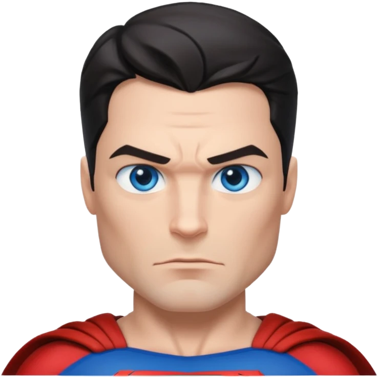 superman face with blue eyes emoji
