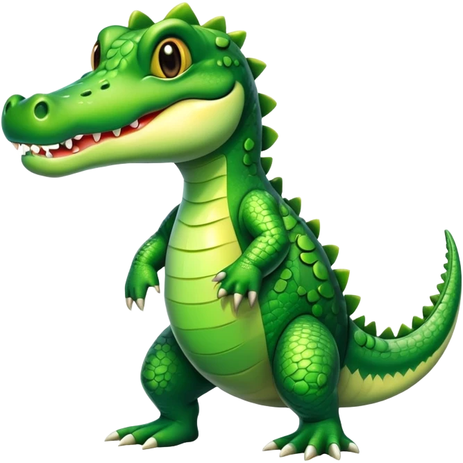 Exotic shiny rare epic cute croco-creature, full body, with random markings emoji