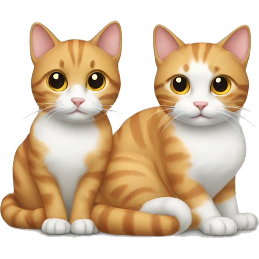 Two cats next to each other emoji