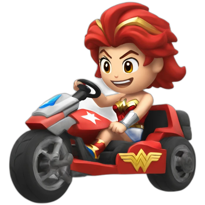 Wonder Woman Mario kart emoji