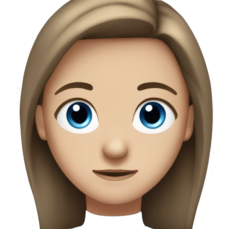 16 year old teenager who has brown hair and blue eyes emoji