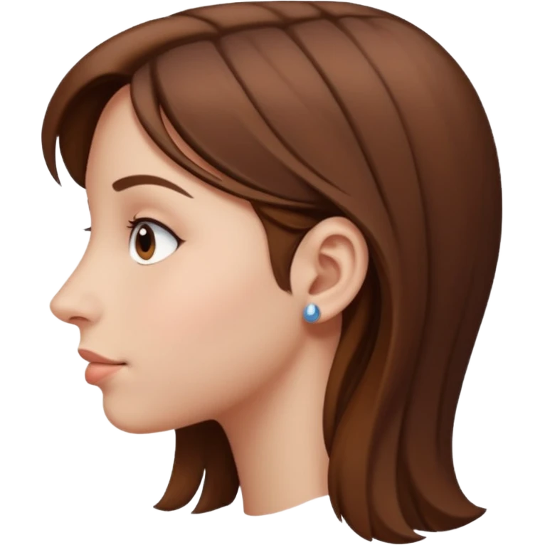 Girl with big Nose, side view emoji