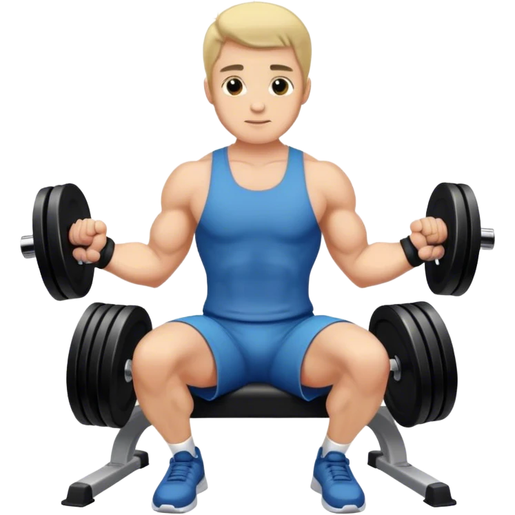 man seated weighted wrist curl emoji