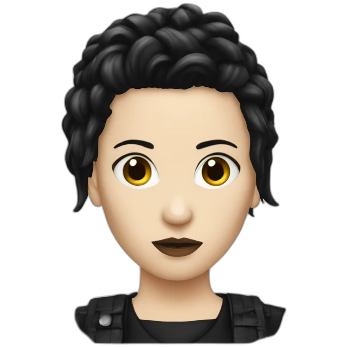 lisbeth salander with hair crest emoji