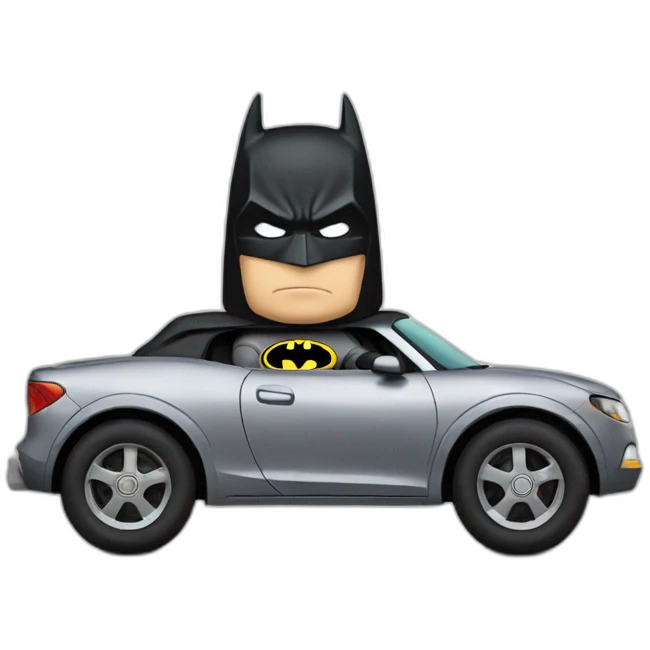 Batman on a car emoji
