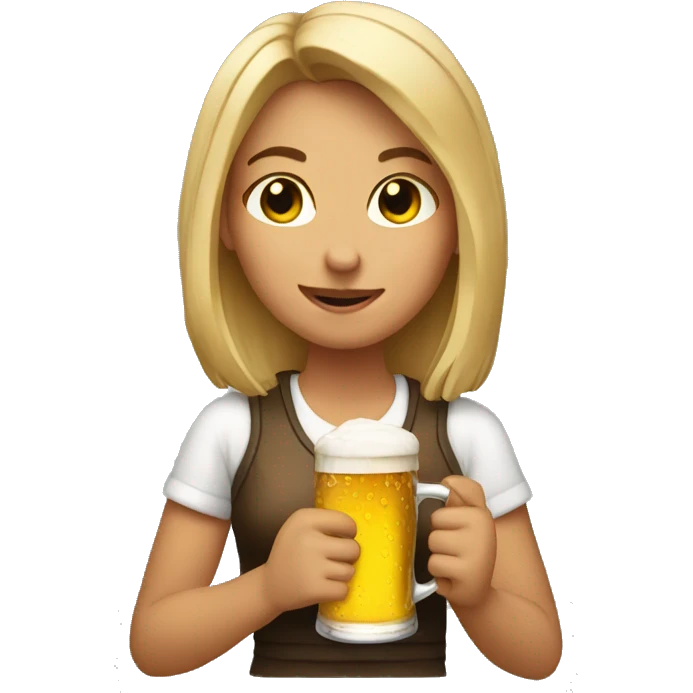 Girl with Beer in her Hand  emoji