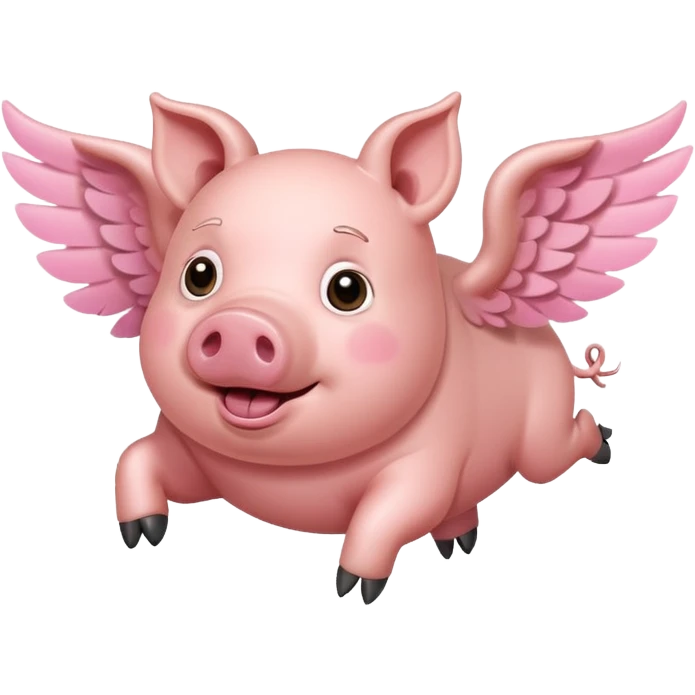 a pig flying emoji