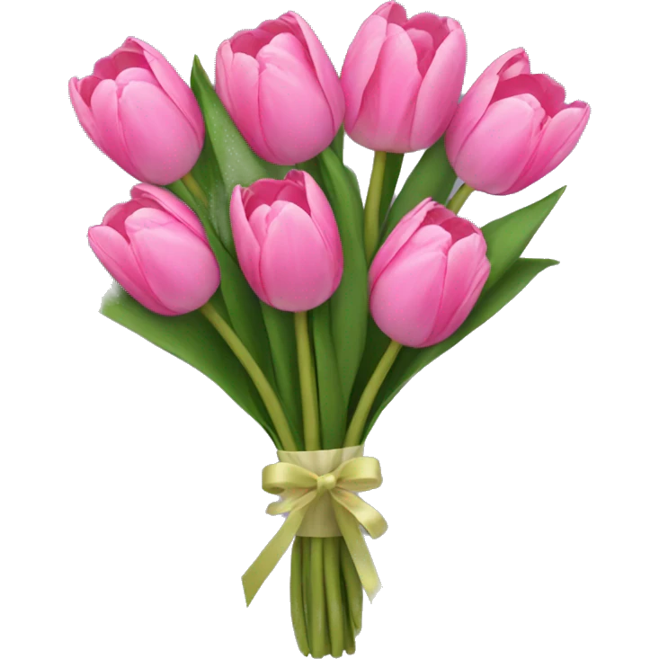 Bouquet of pink tulips emoji