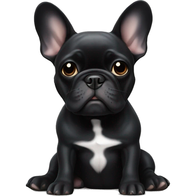 black french bulldog emoji