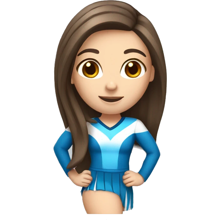 cheerleader with straight brown hair emoji