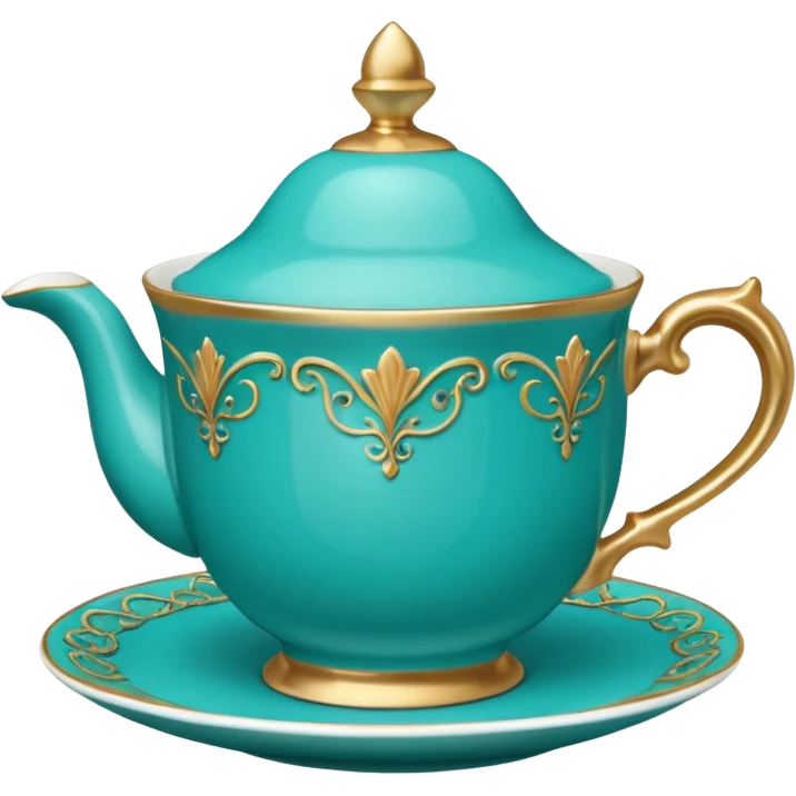 Madeleine Hatter inspired teal teacup emoji
