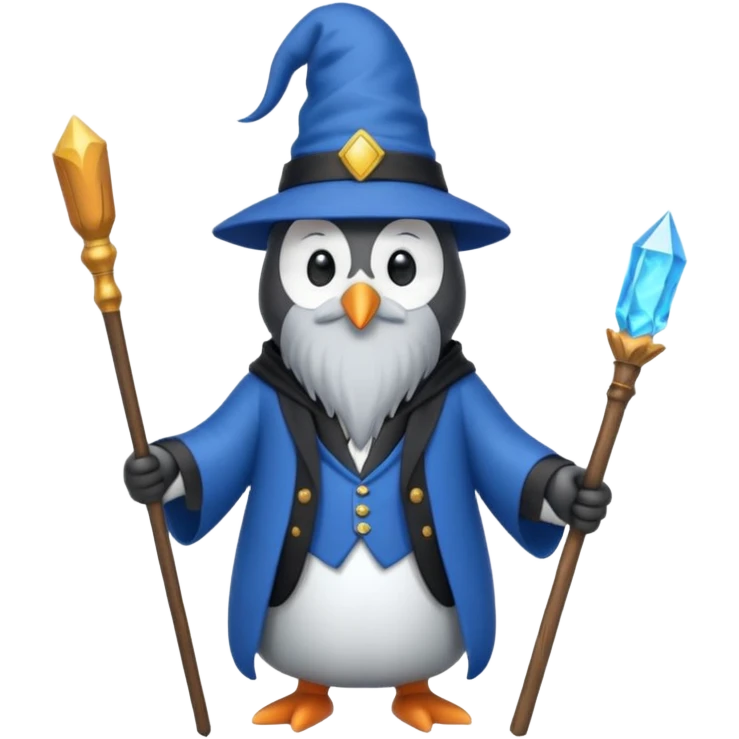 Penguin Wizard emoji