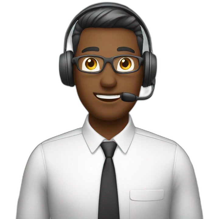 customer service man with headset X emoji too ho emoji