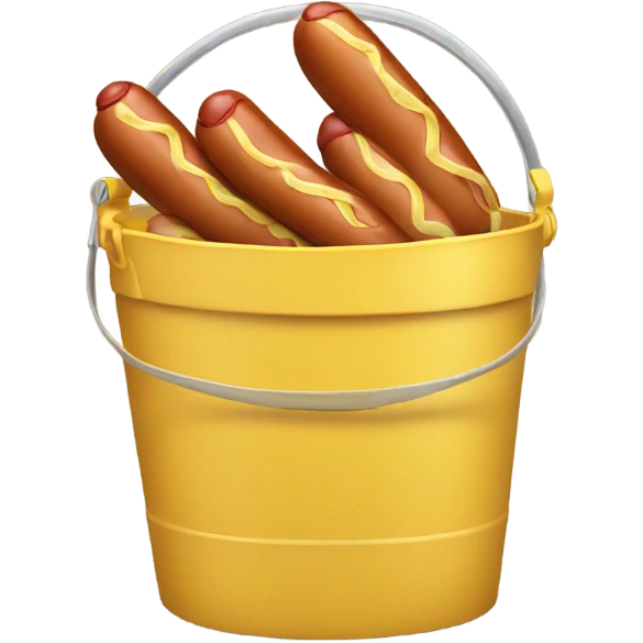 Bucket with hotdogs in it emoji