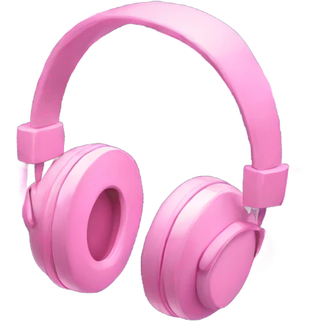 Pink aesthetic headphones  emoji