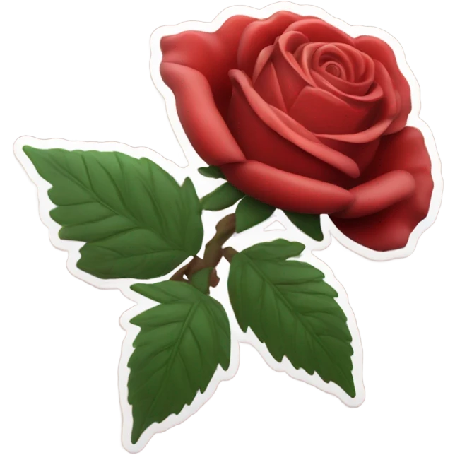 3d rose flower sticker emoji