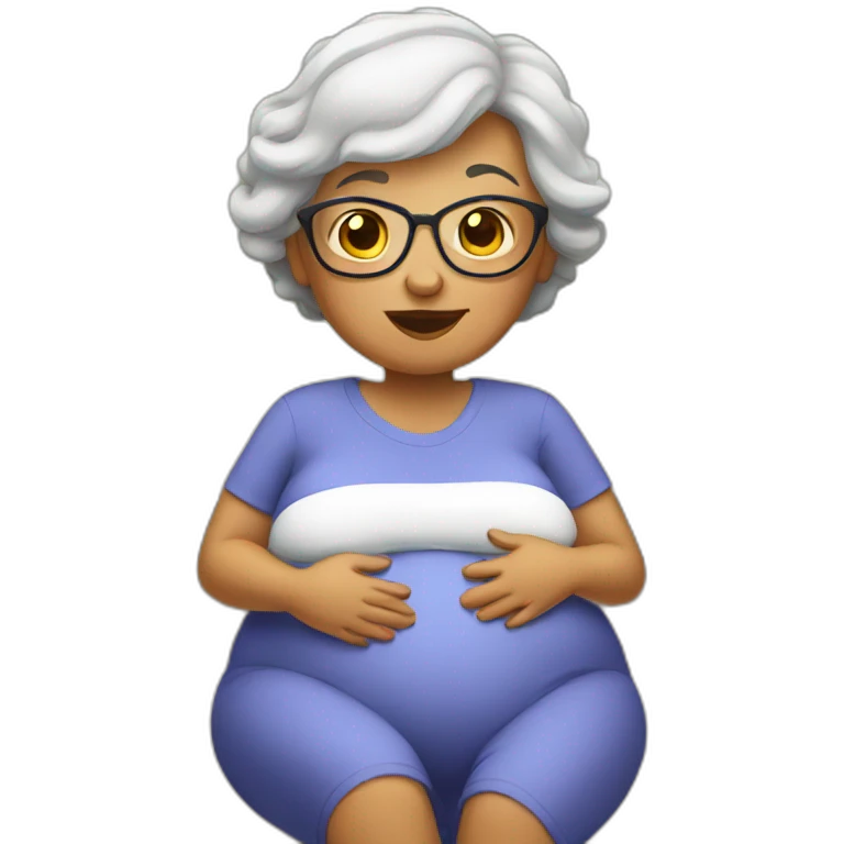 Pregnant grandma emoji