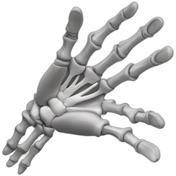 hand right bones anatomy emoji