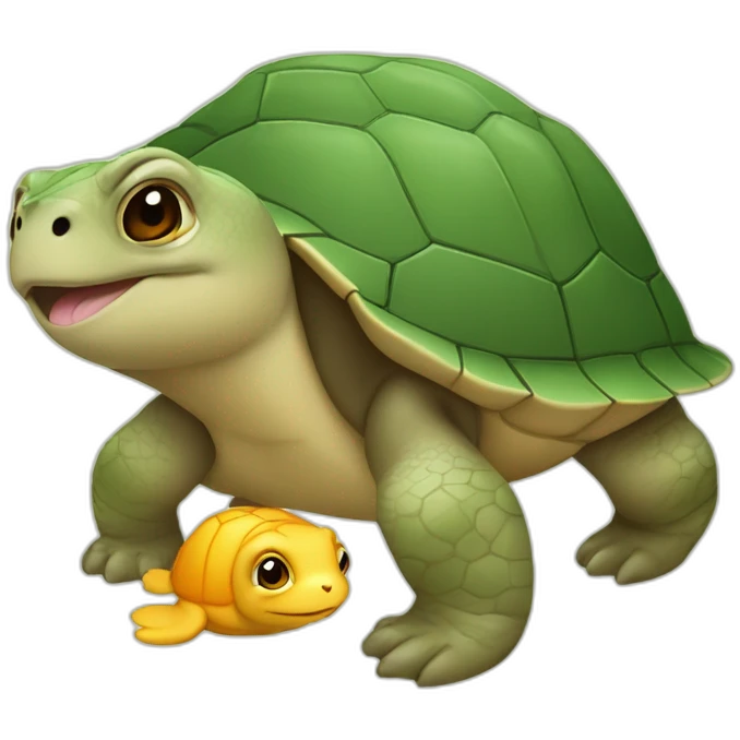 Tortue sur Loutre emoji