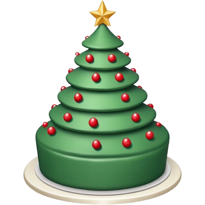 cake that looks like christmas tree, it is layered with white cream and has sharp corners emoji