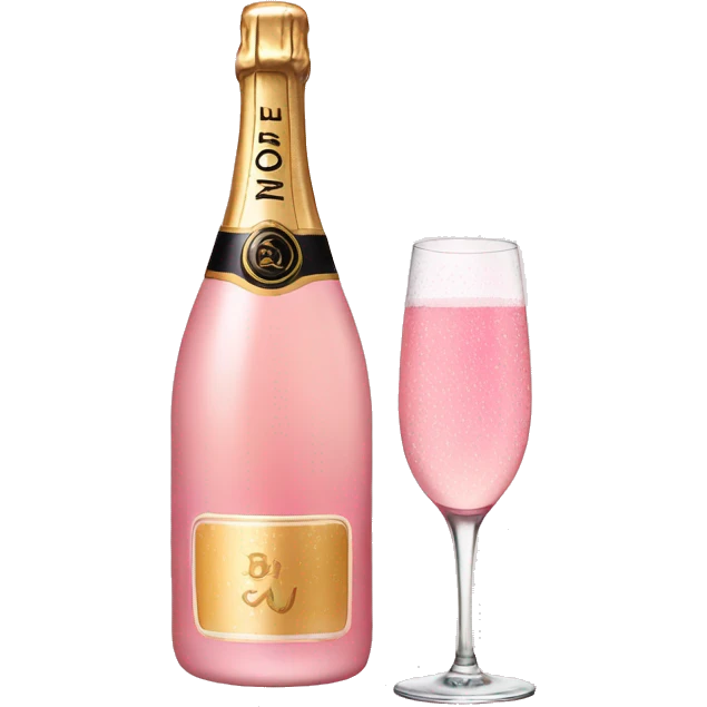 Pink champagne  emoji