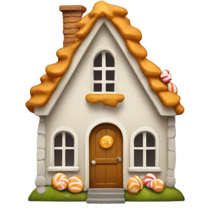 ginger break house with little candy on it emoji