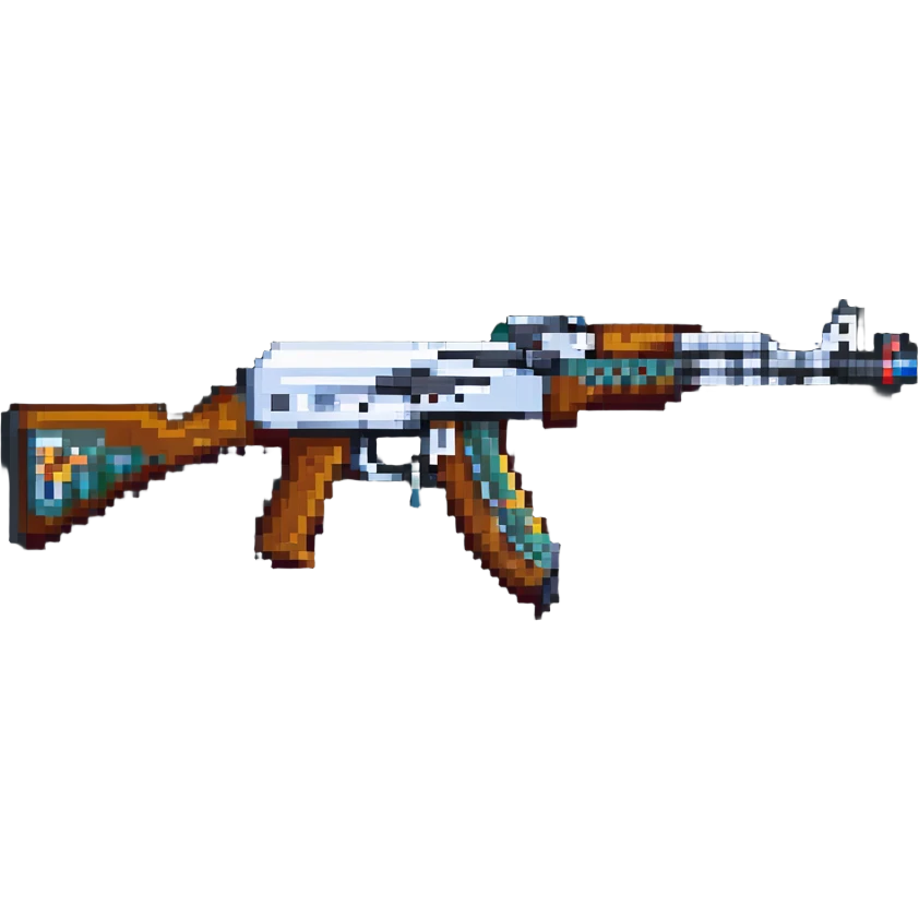pixel art AK-47 rifle emoji