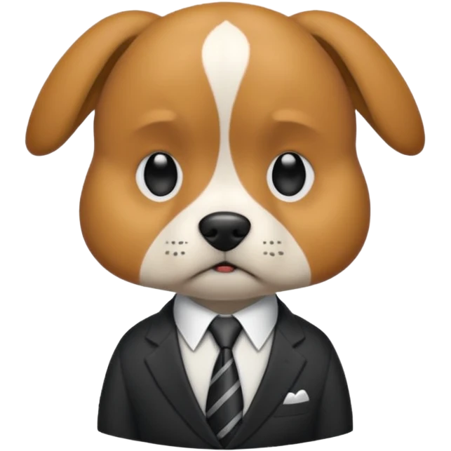 A dog as a mafia boss emoji