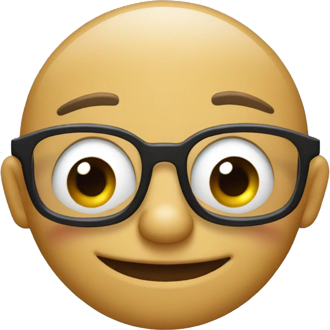 Face with glasses biting lip and saluting  emoji
